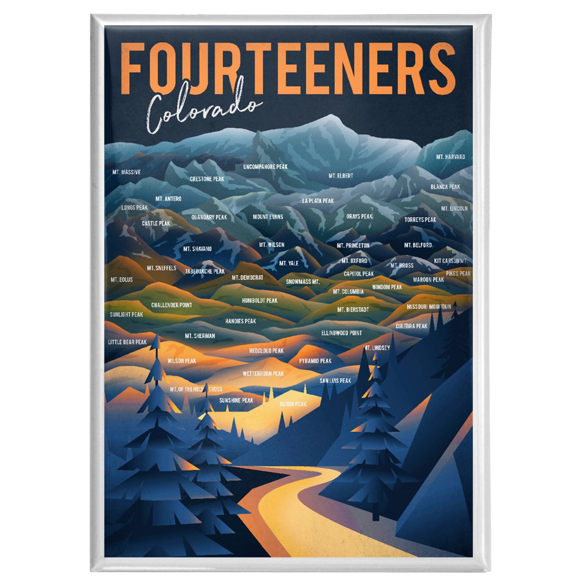 MAGNET Colorado, Fourteeners, Mountain Range Magnet