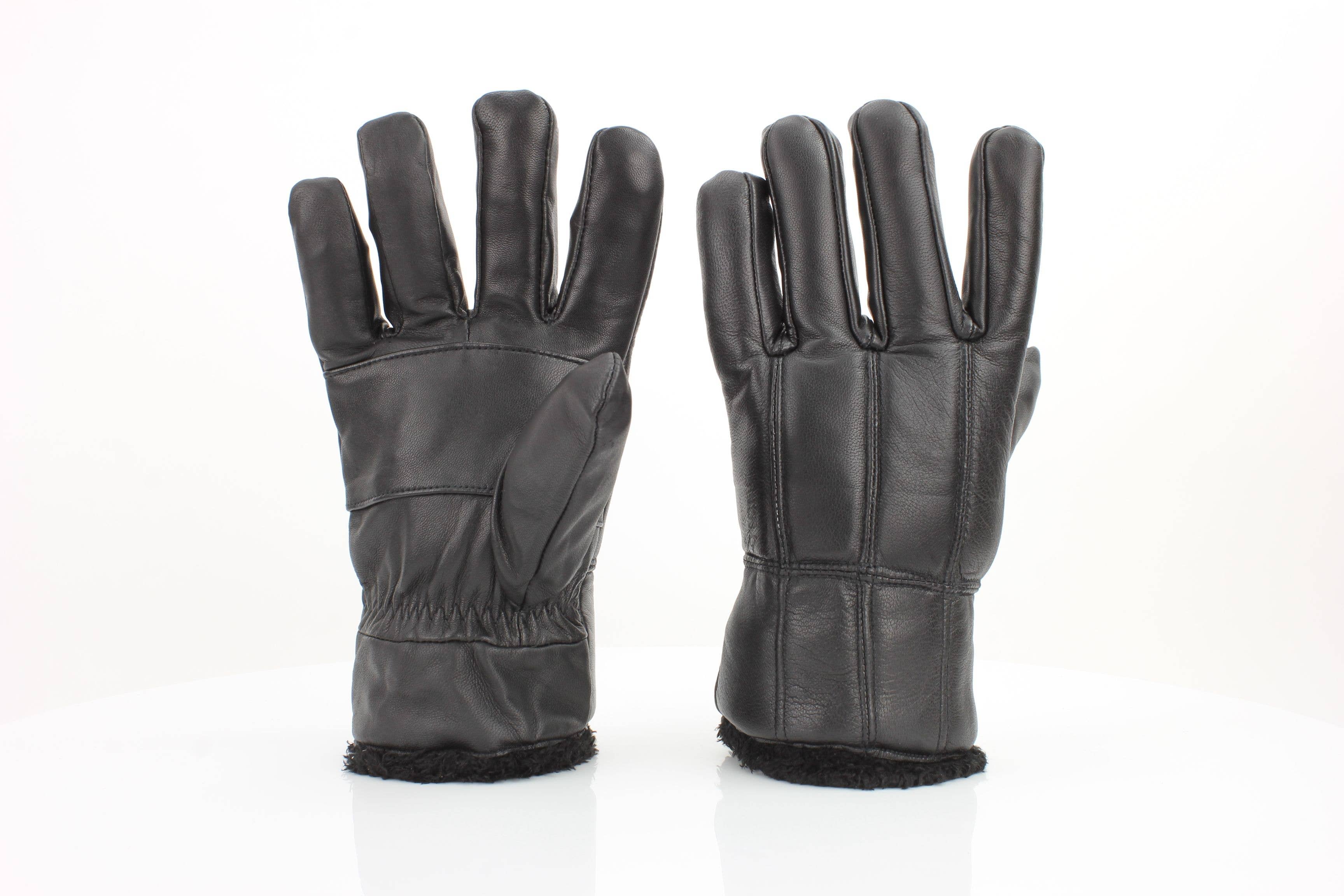 Sheepskin Leather Gloves with Black Sherpa Lining ABGL102SH