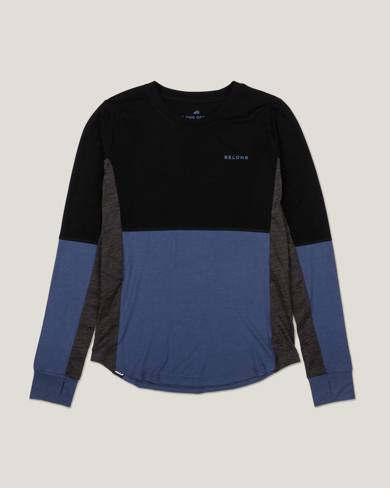 Women's Dyer Tek Long Sleeve Navy Flume