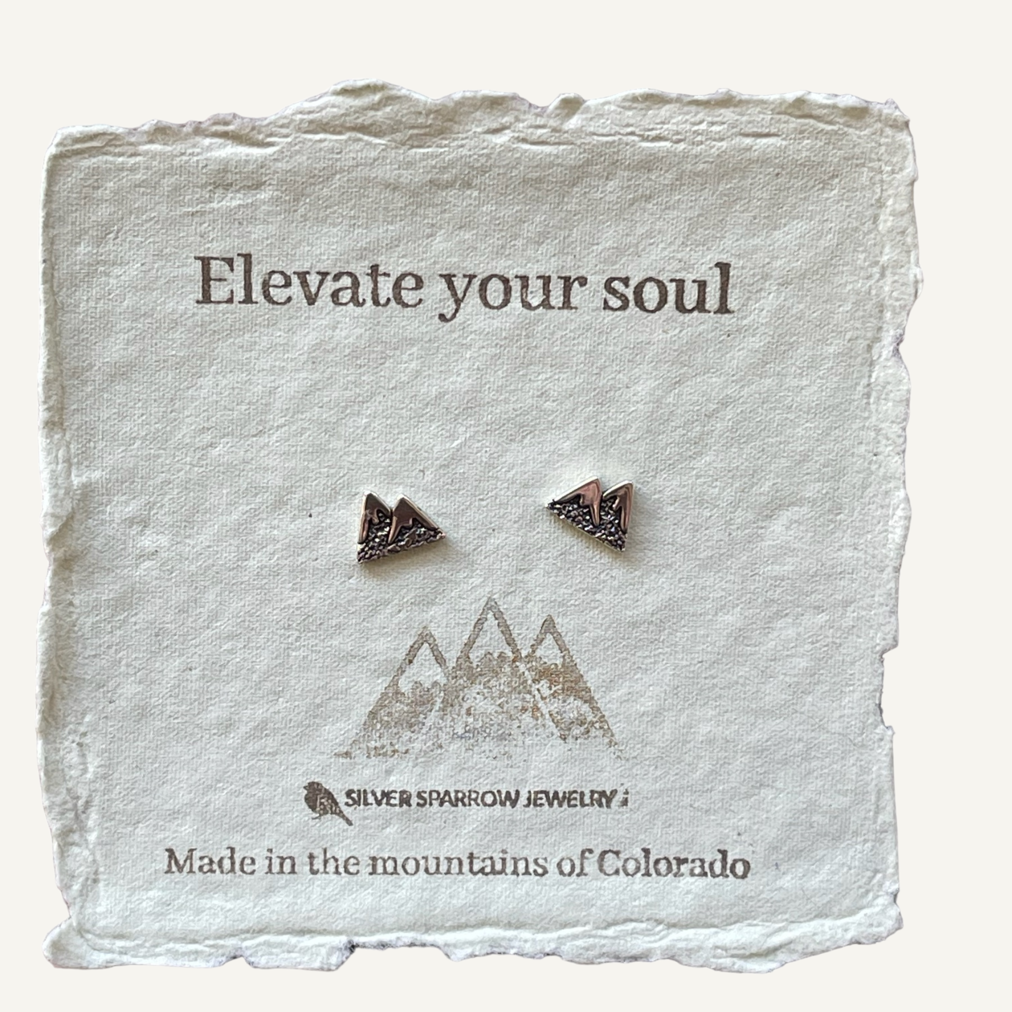 Sterling mountain stud earrings