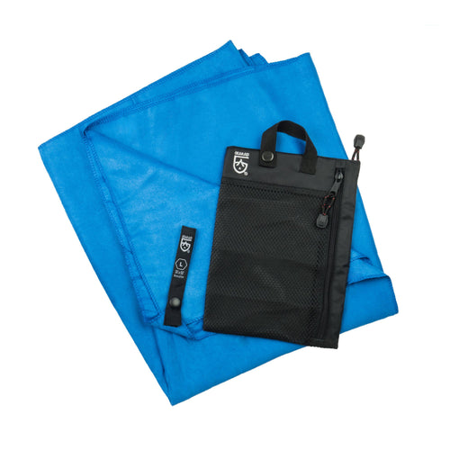 Quick Dry Microfiber Towel - With Extra Zippered Pocket LG 30" x 50" Cobalt