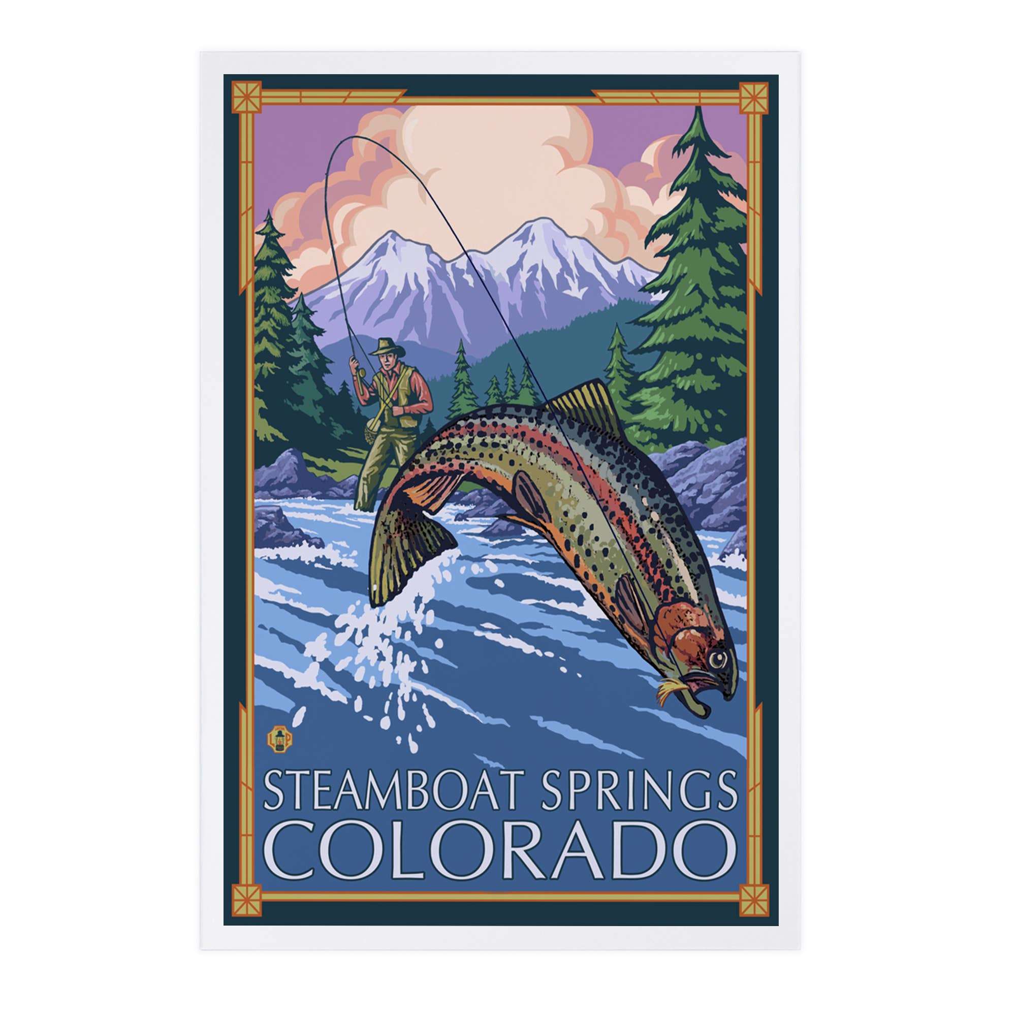 Lantern Press Colorado Postcards Fisherman Cardstock