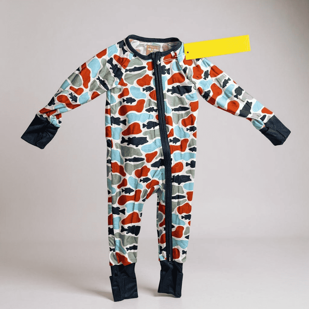 Keep the Littles Wild Bamboo Zippy Camo Fish Bamboo