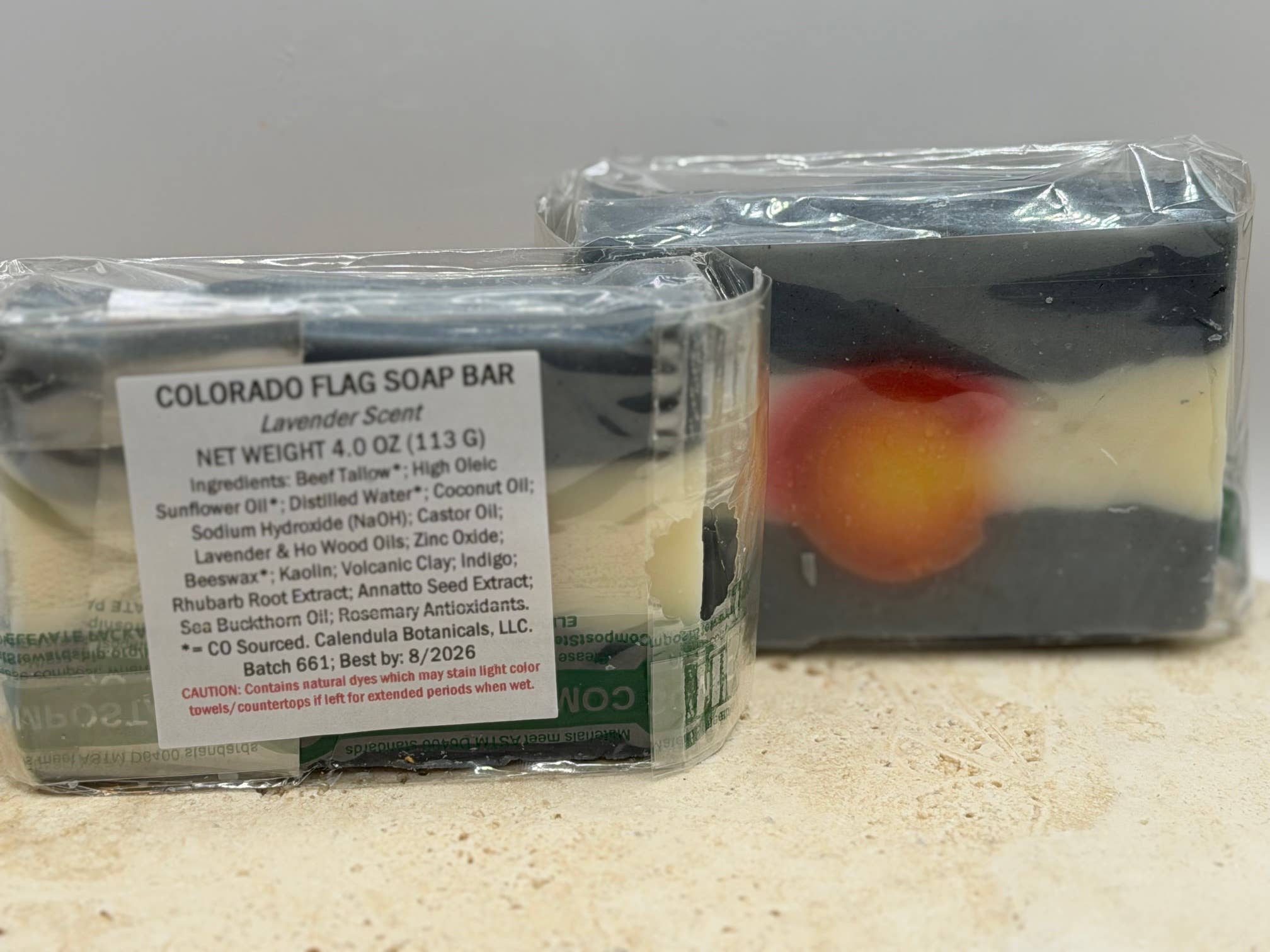 Colorado Flag - All-Natural Tallow-Based Soap Bar