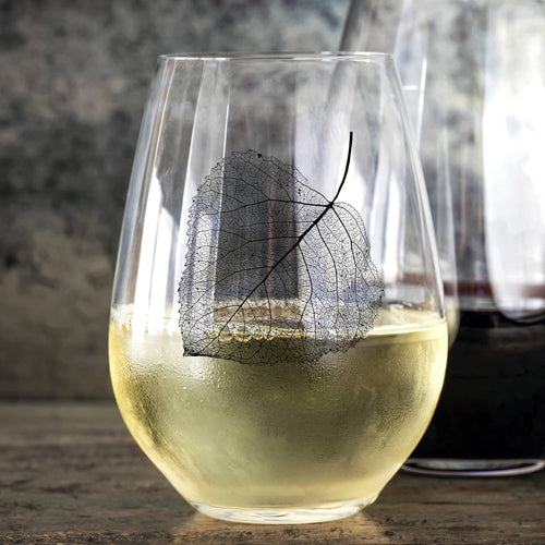 Aspen Leaf Stemless Wine Glass
