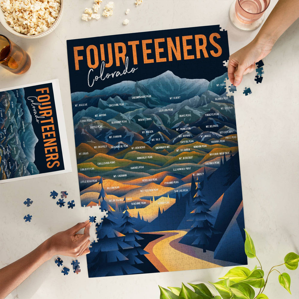 1000 Piece Puzzle Colorado, Fourteeners, Mountain Range a