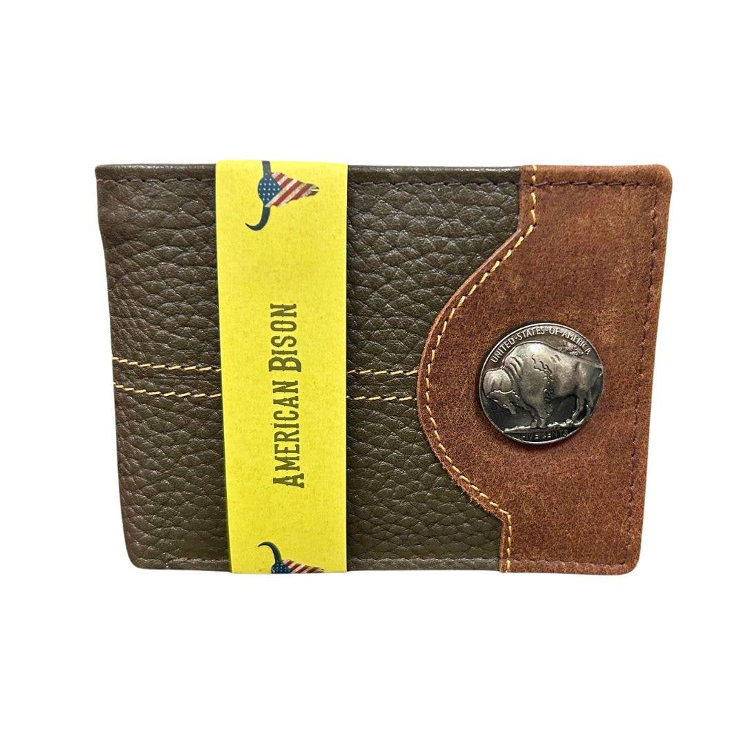 Bifold Wallet Brown Buffalo Leather