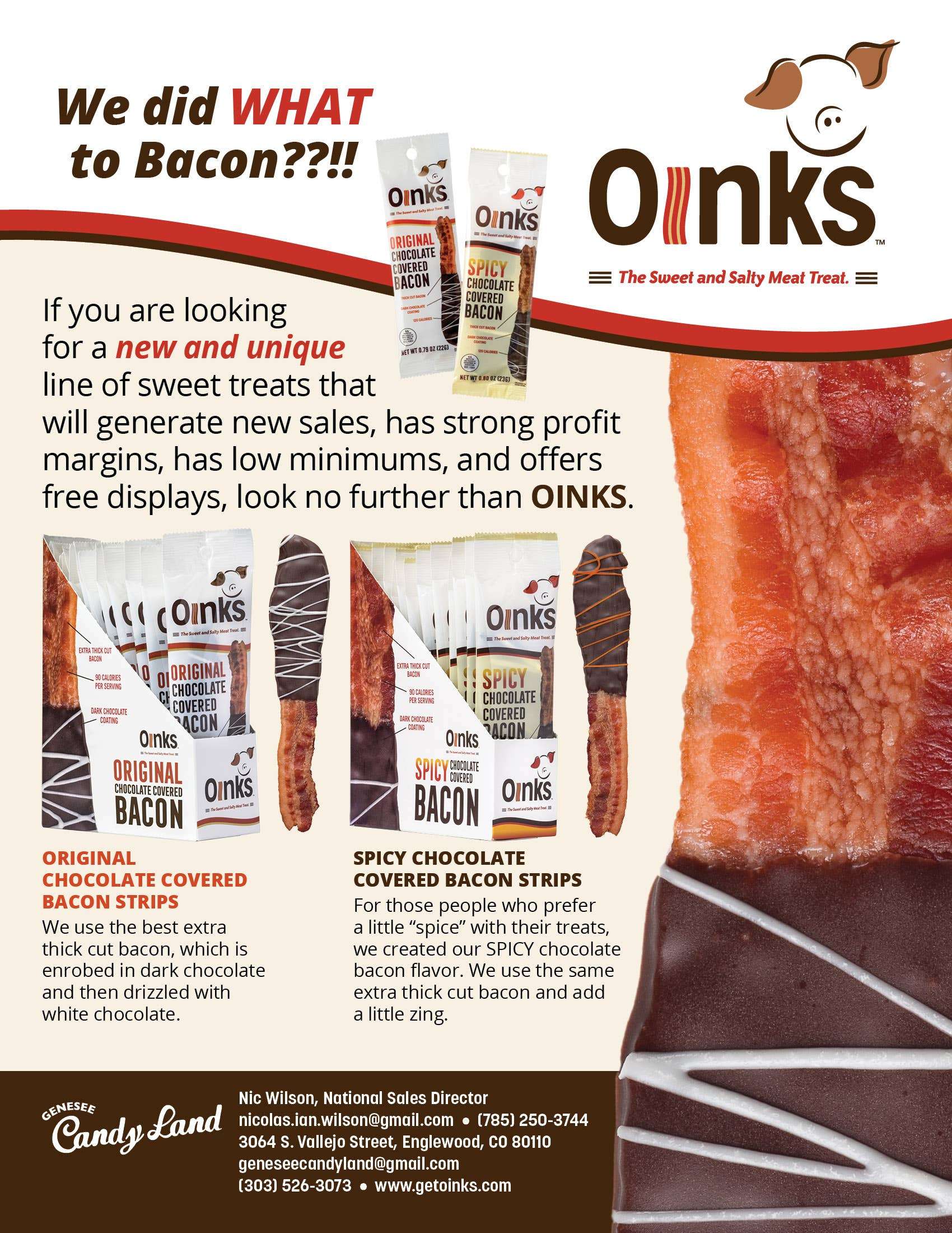 Genesee Candy Land Handcrafted Chocolate Covered Bacon