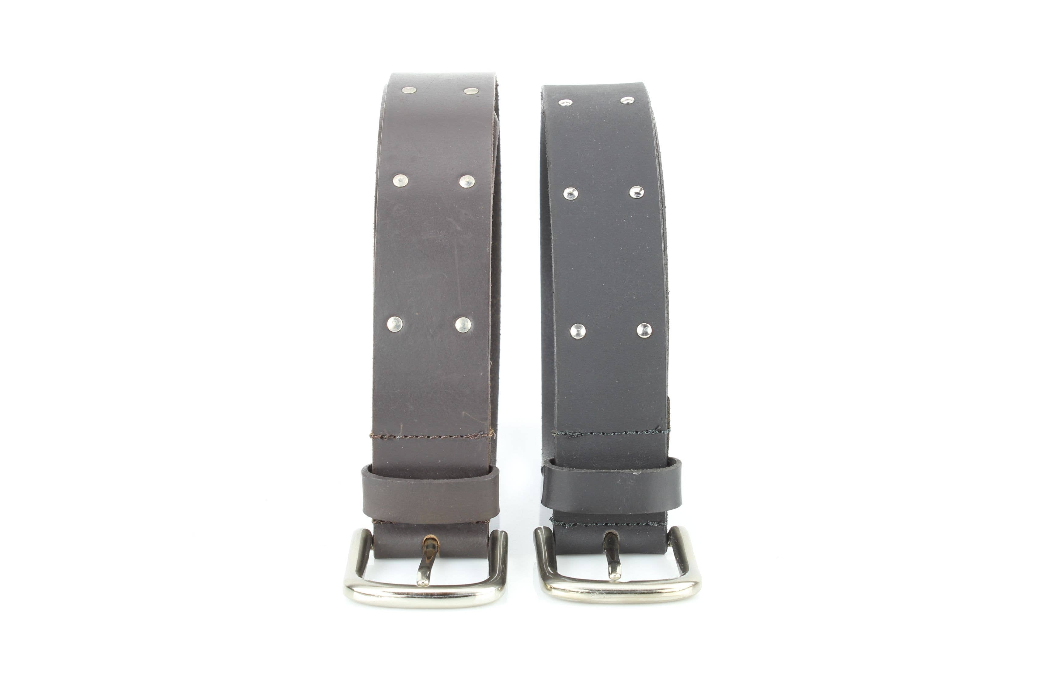Leather Impressions Inc American Bison Metal Studded Western Belt ABB WST 1001