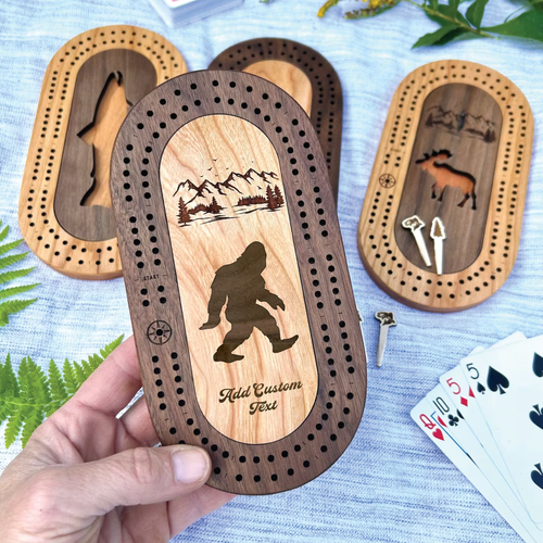 Wildlife Mini Travel Cribbage Board