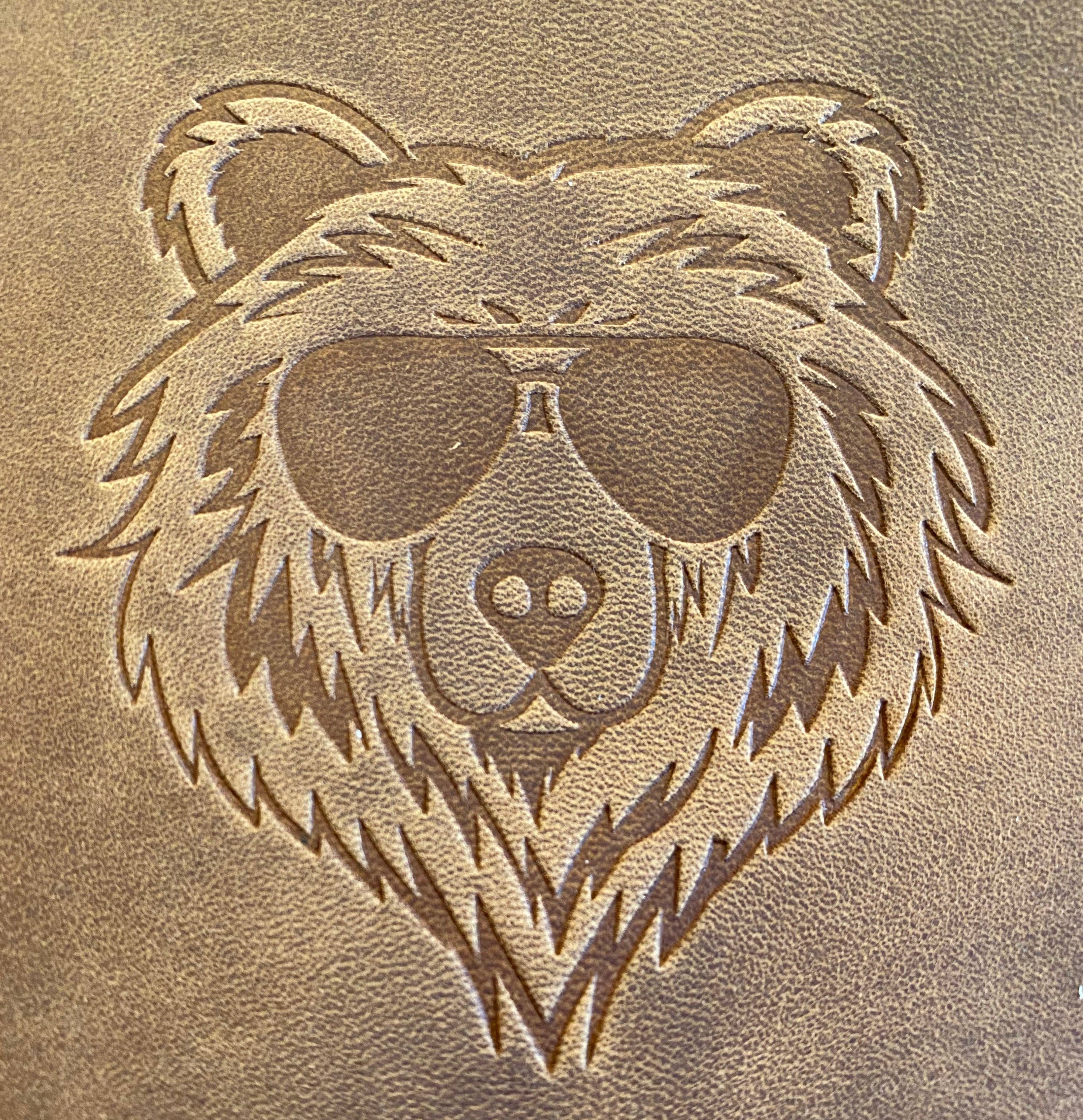 Leather Journal Aviator Bear