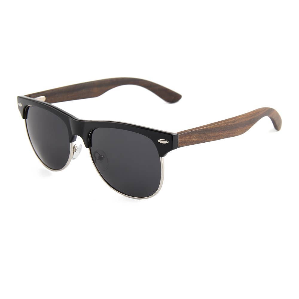 Real Wood Sunglasses - Mens & Women's Ebony Wood RetroShade