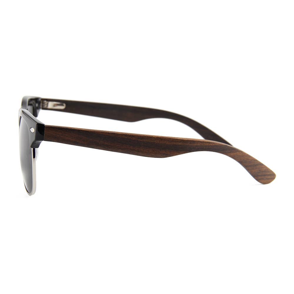 Real Wood Sunglasses - Mens & Women's Ebony Wood RetroShade