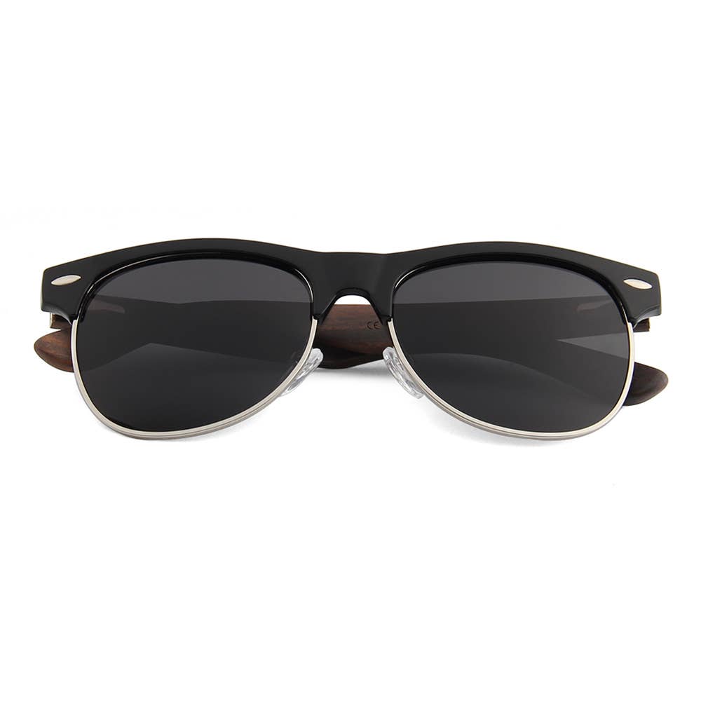 Real Wood Sunglasses - Mens & Women's Ebony Wood RetroShade