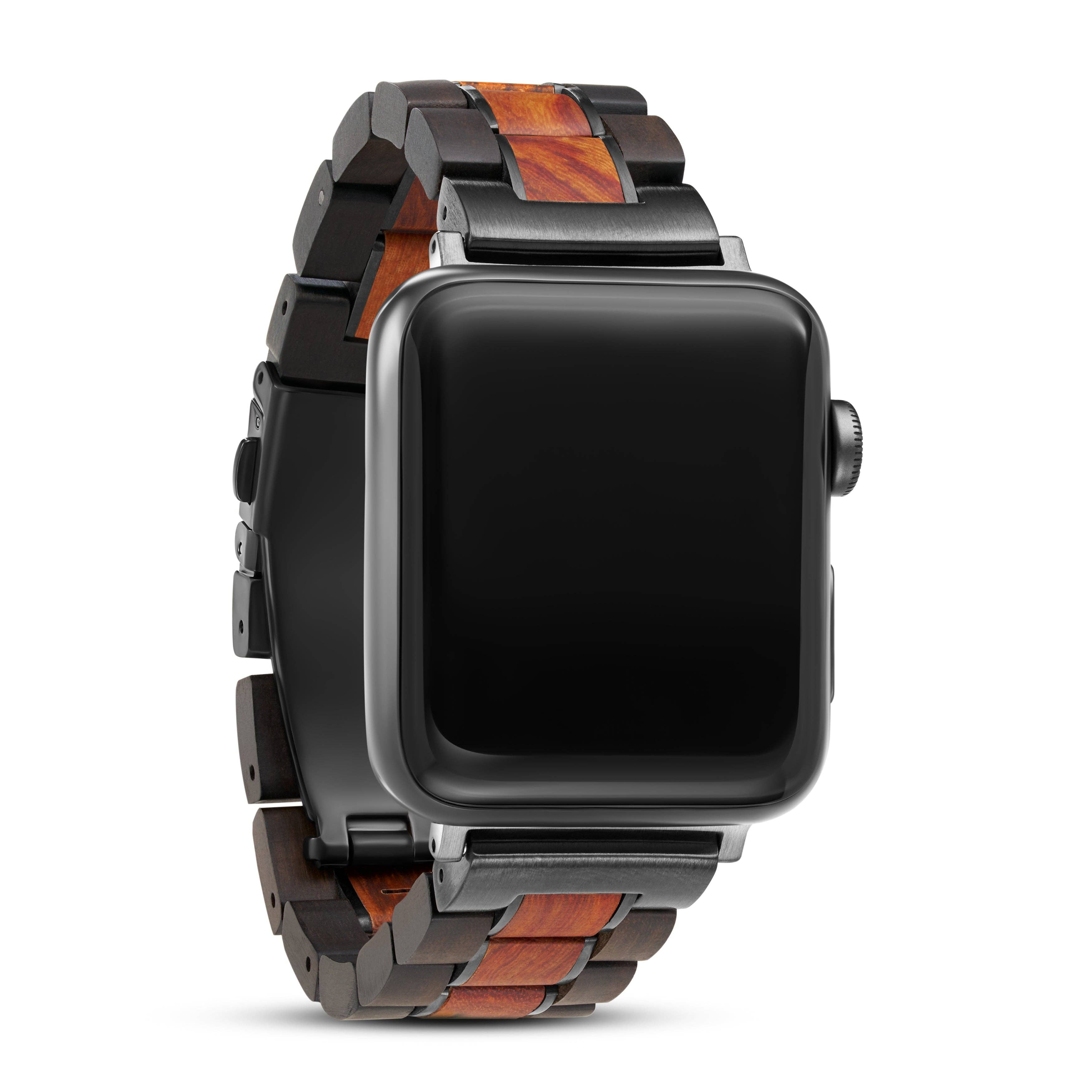 Joycoast Wood Apple Watch Band Molten - Red Sandalwood x Black Sandalwood