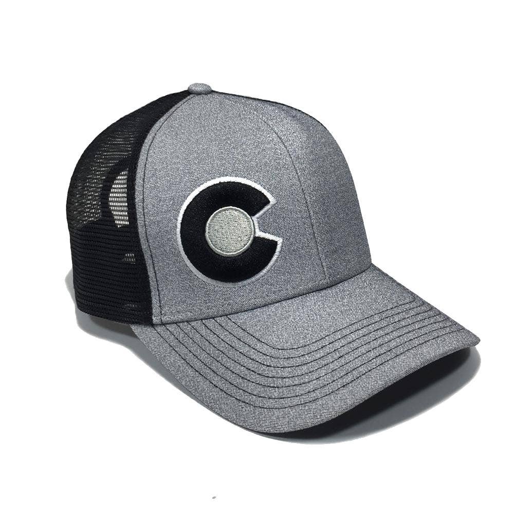 Trucker Hat - Monochromatic Grey - Black Monochromatic Grey Black