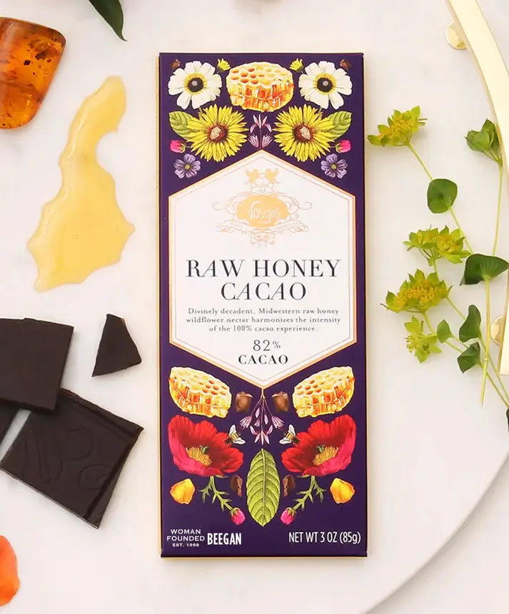 Dark Chocolate Bar w/ Raw Honey - Gourmet, Small Batch