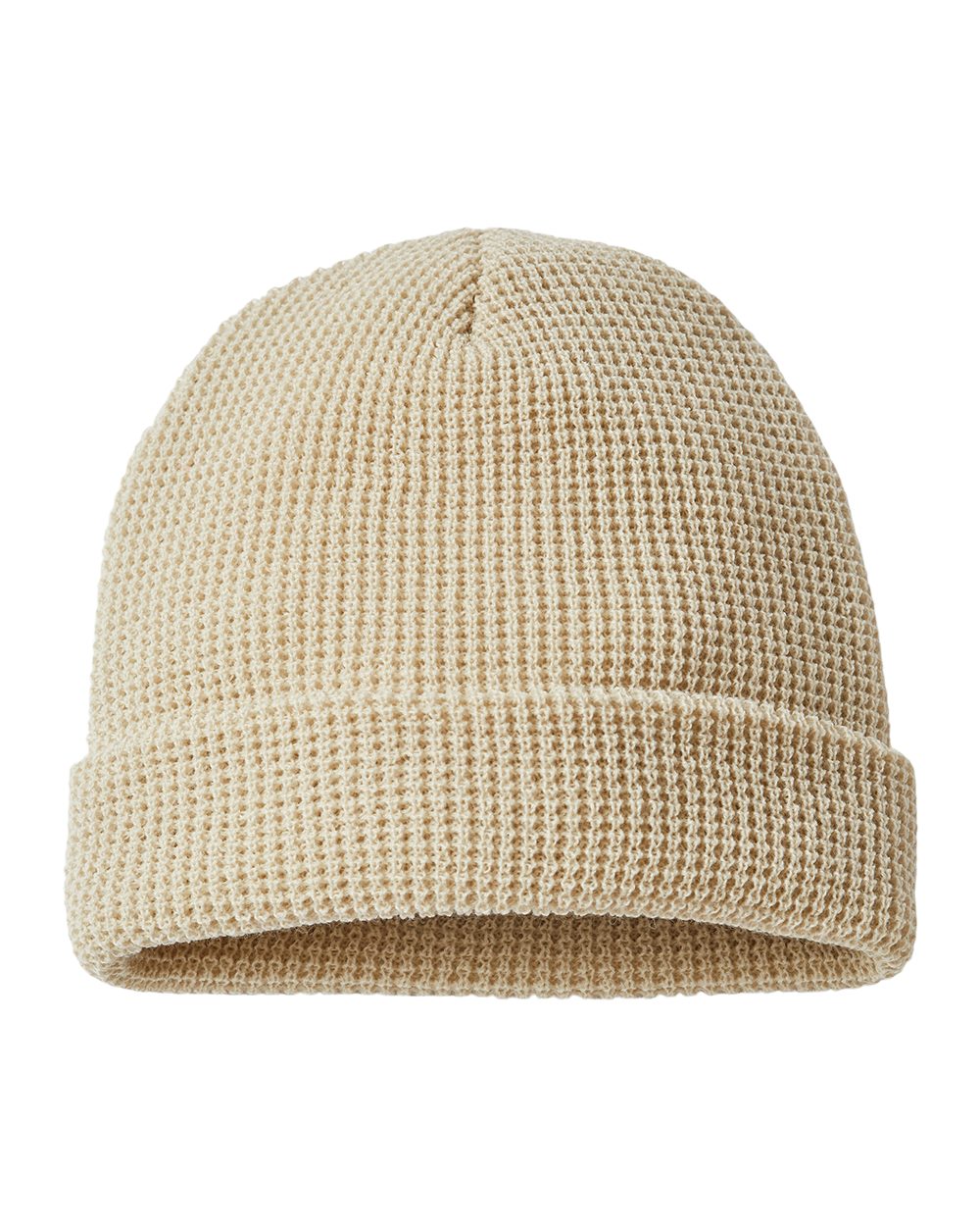 waffle cuffed beanie Beige