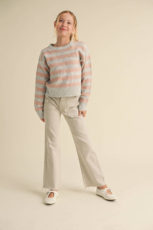 TWEEN KIDS GIRLS CREW NECK SWEATER (7-14)