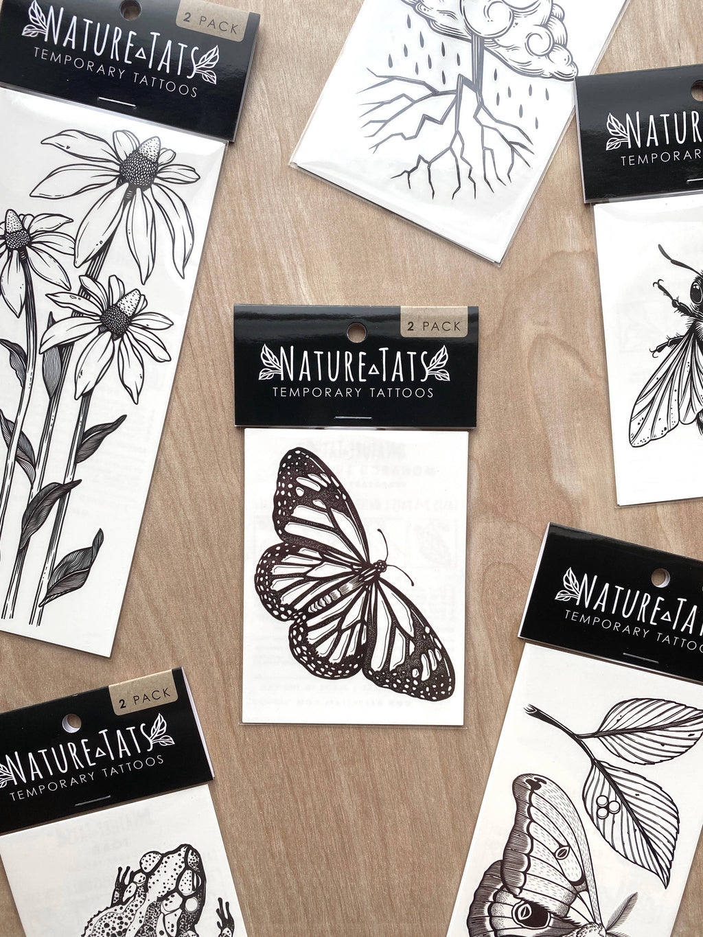 Monarch Butterfly Temporary Tattoo: 2-Pack