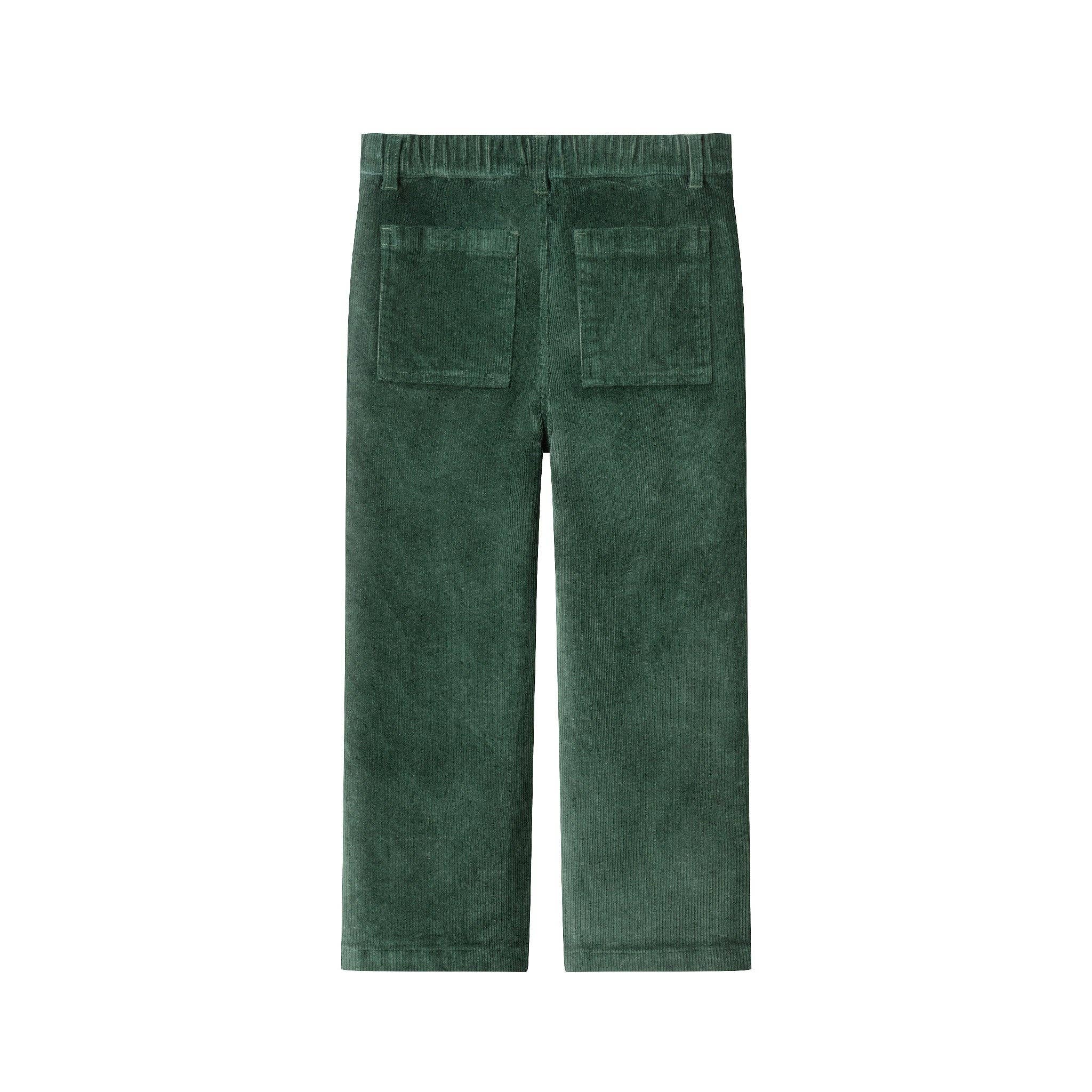 Kids Wide Leg Corduroy Pants | Green