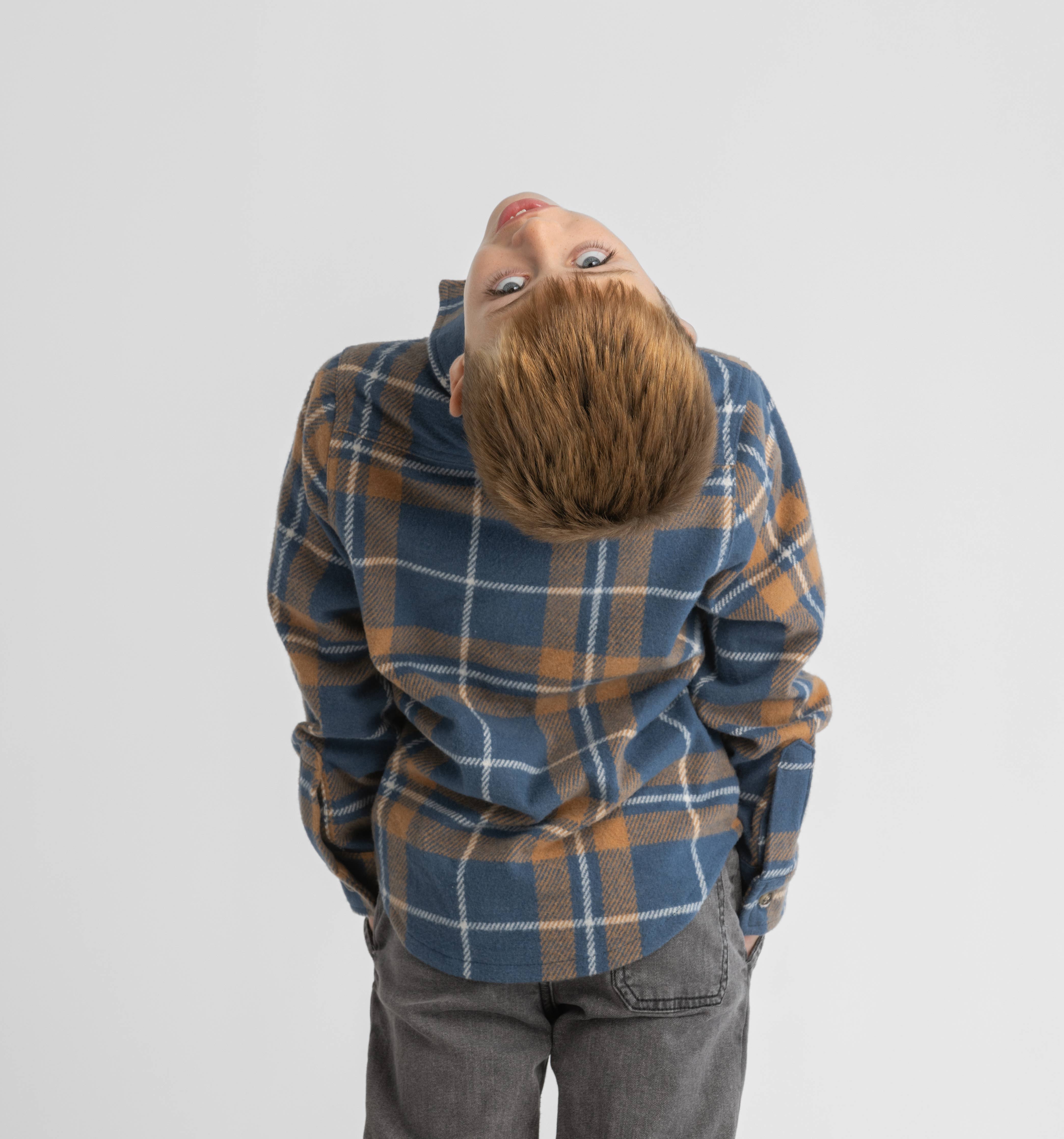 Boys Lichen Stretch Flannel Shirt