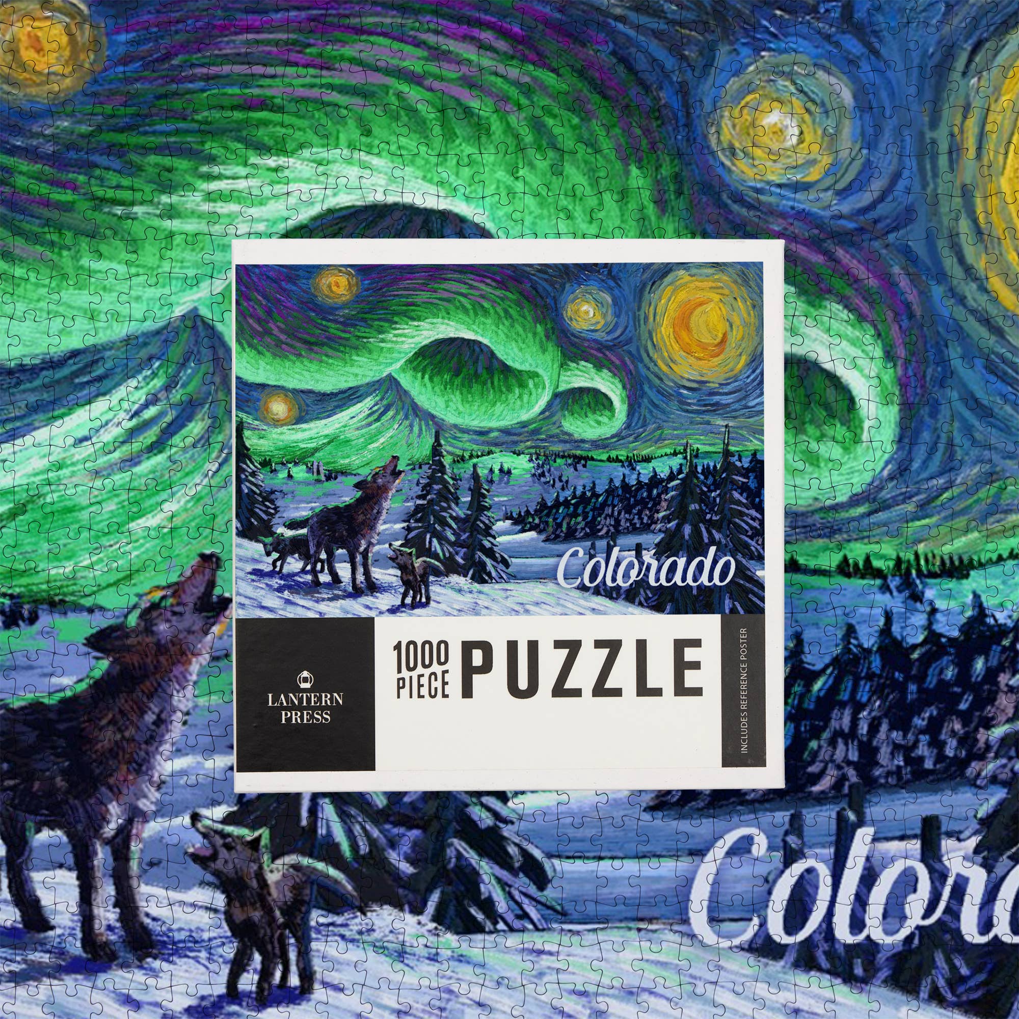 1000 PIECE PUZZLE Colorado, Starry Night, Northern Lights