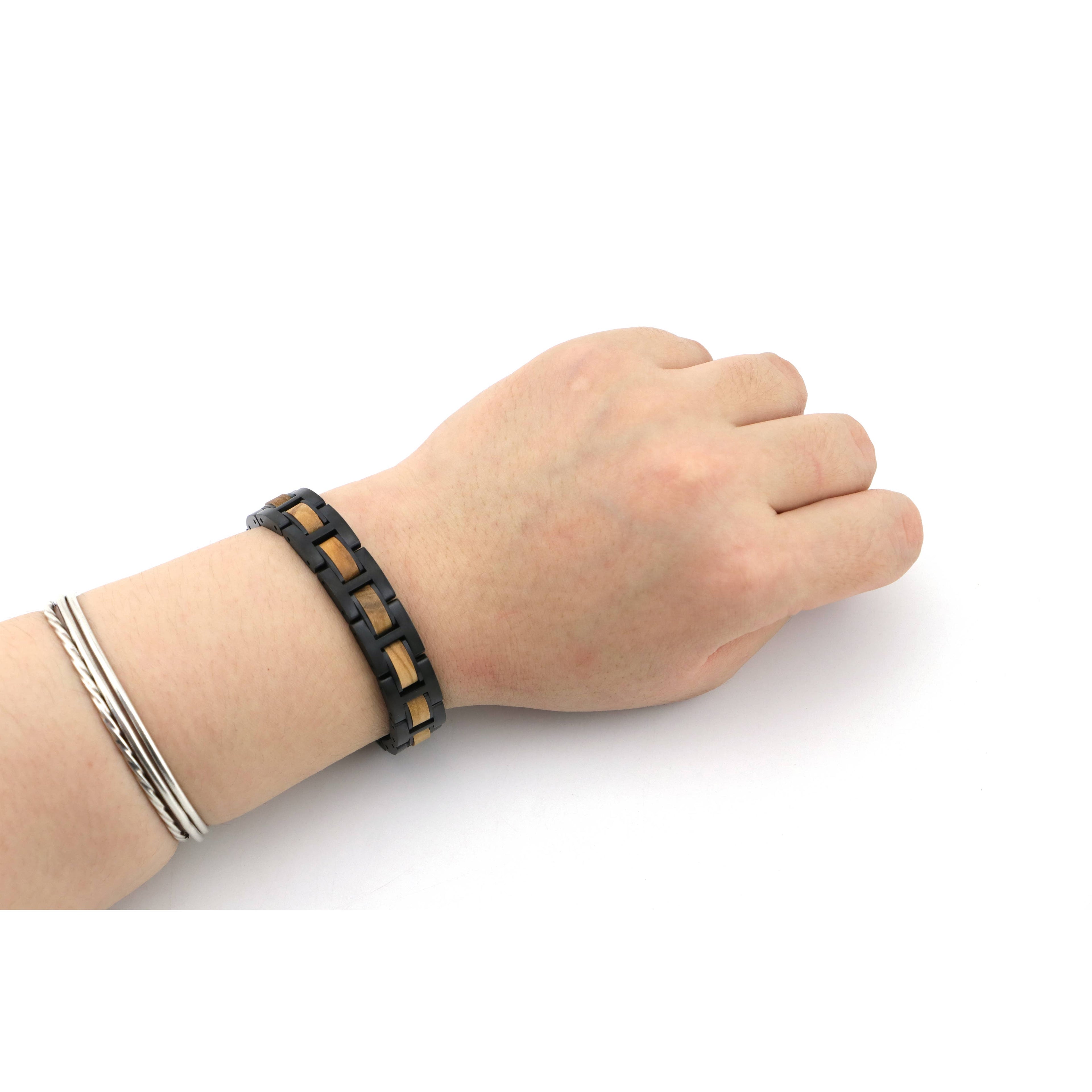 Mykonos- Wood & Metal Bracelet