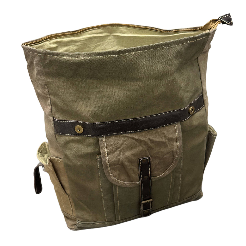 Large Recycled Military Tent Backpack