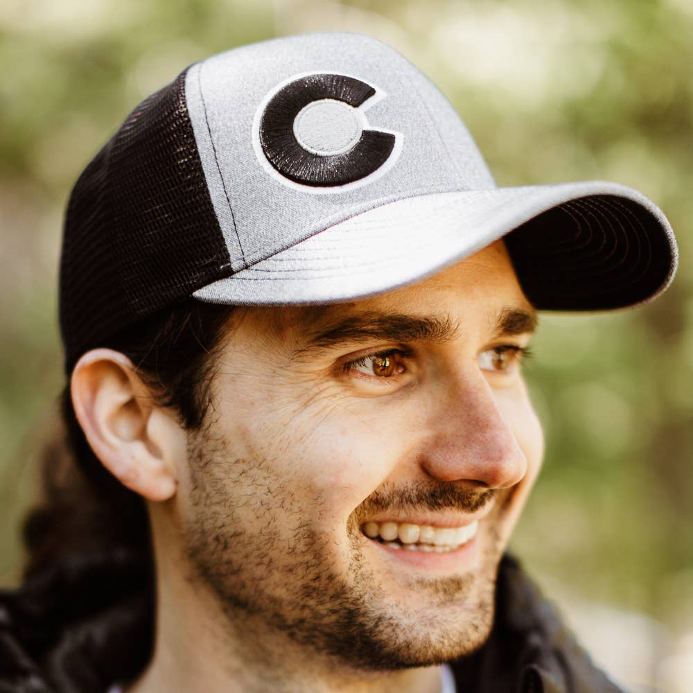 Trucker Hat - Monochromatic Grey - Black