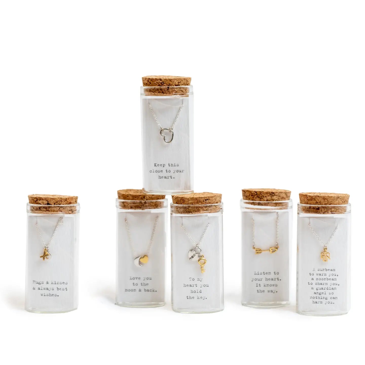 Message in a Bottle Necklaces Wing - Angels to Protect You