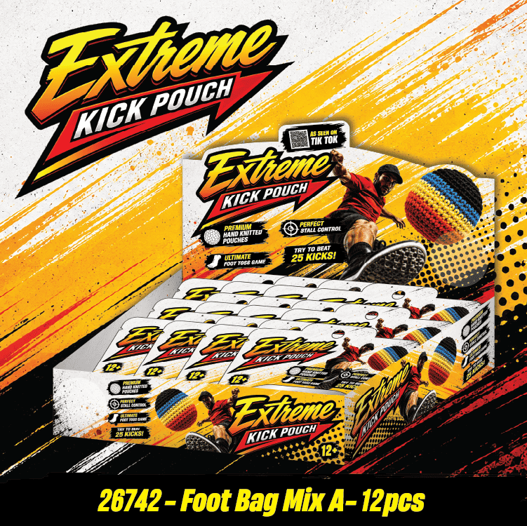 Novelty Brands Extreme Retro Hand-Knitted Kick Pouch Footbag