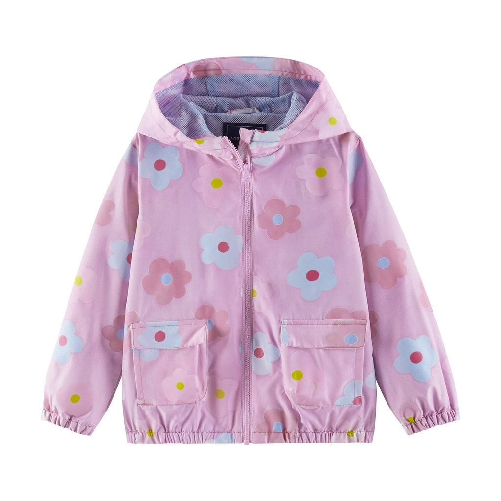 Kids (3-8) Color Change Raincoat | Pink Flower