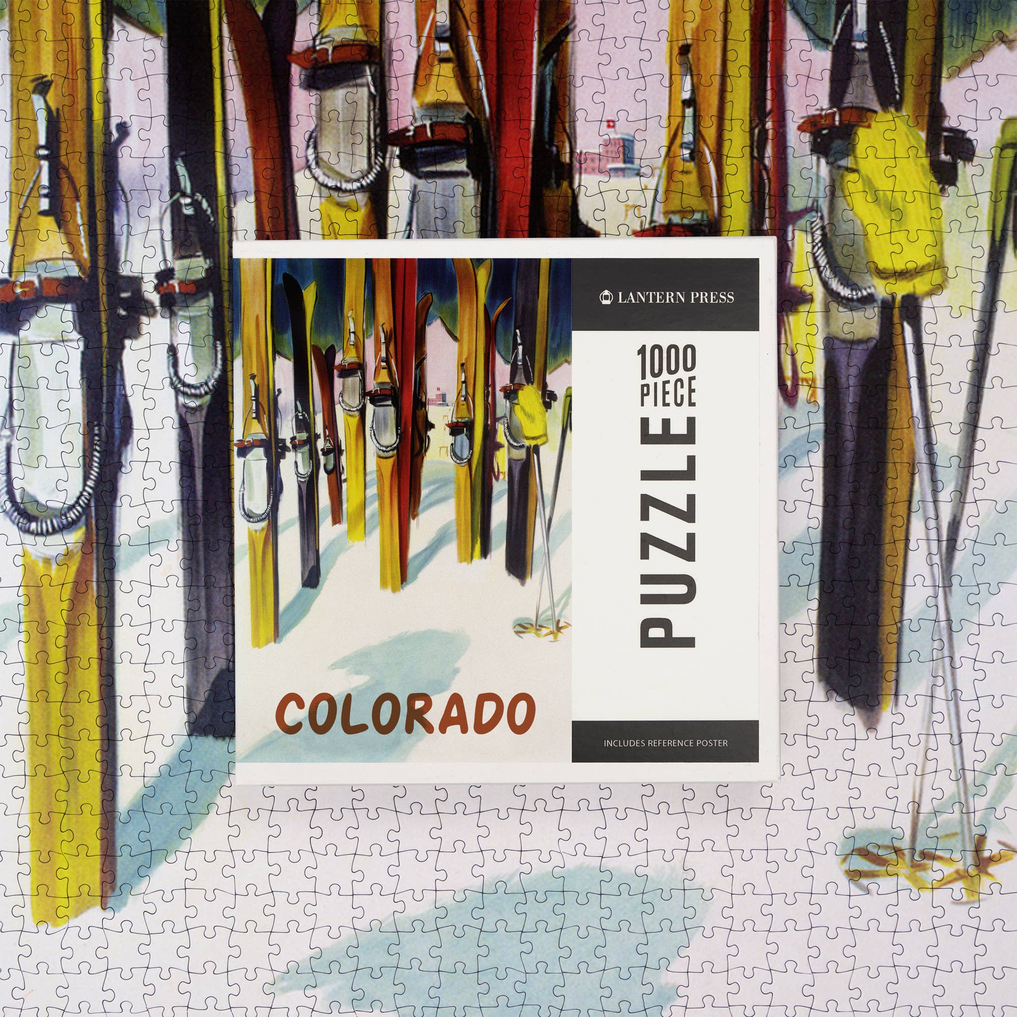 1000 PIECE PUZZLE Colorado, Colorful Skis