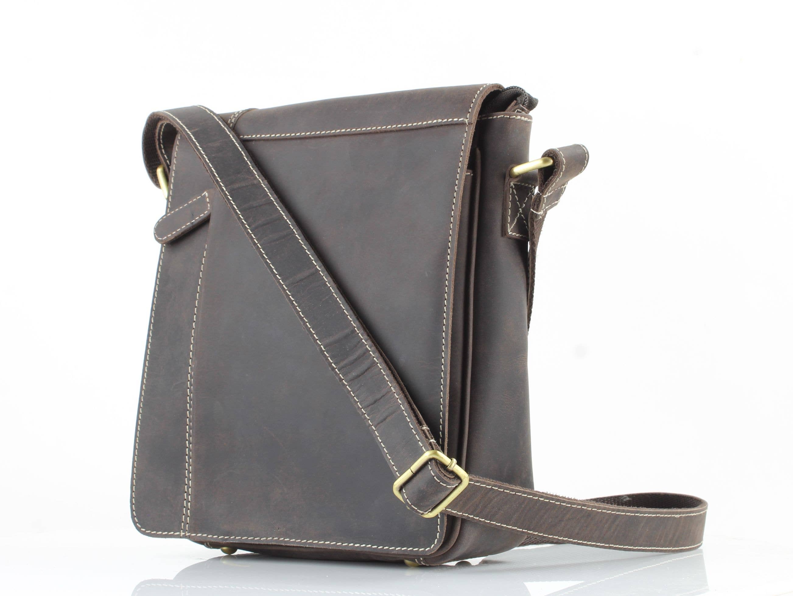 Hunter Leather Crossbody Front Zip Pocket