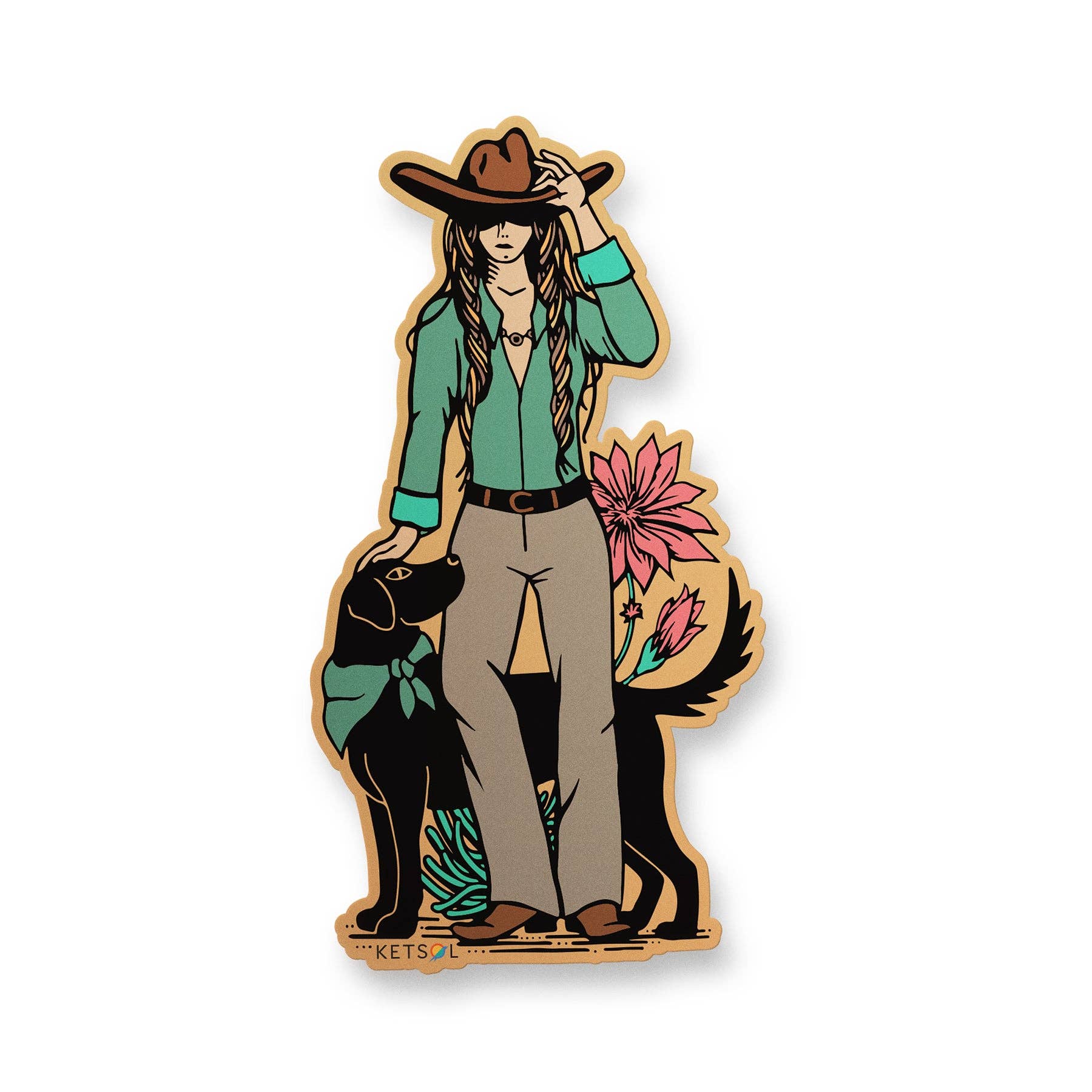 Cowgirl Sticker - Wild West Vinyl Decal Sticker