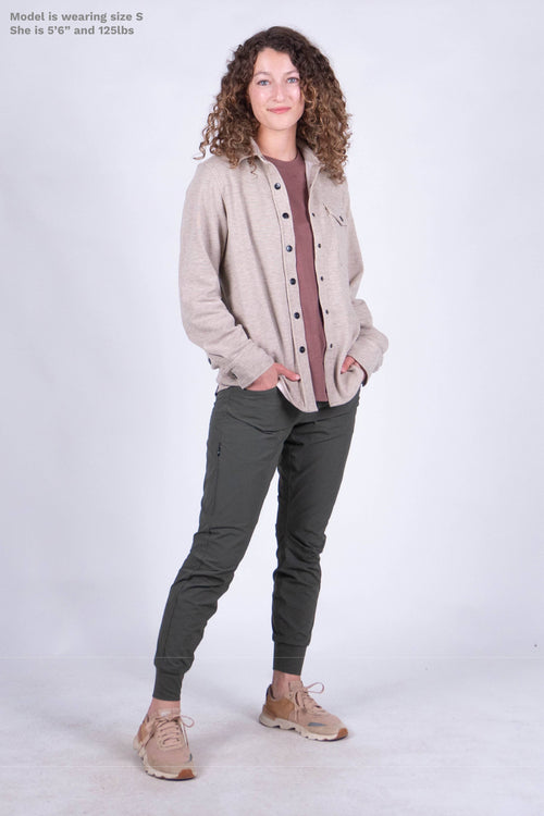 Women's Sherman Fleece Button Up Beige