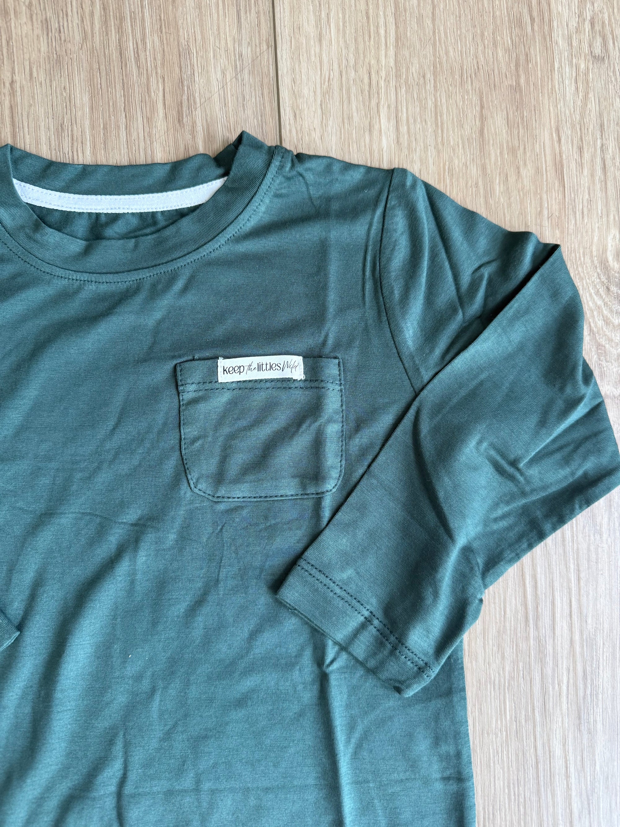 Bamboo Long Sleeve Wild Shirt Faded Hunter Green
