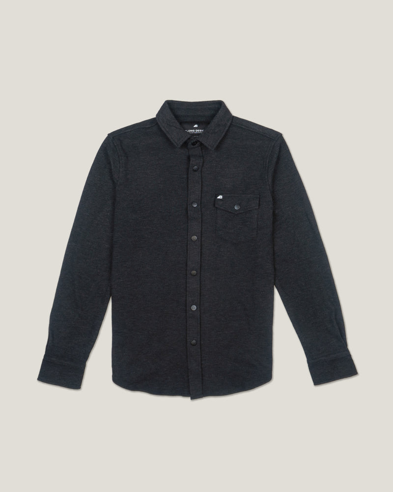 Men's Sherman Fleece Button Up Black Ardesia
