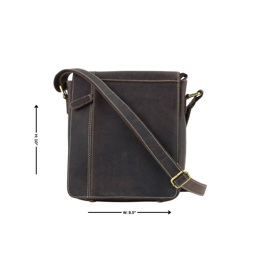 Hunter Leather Crossbody Front Zip Pocket