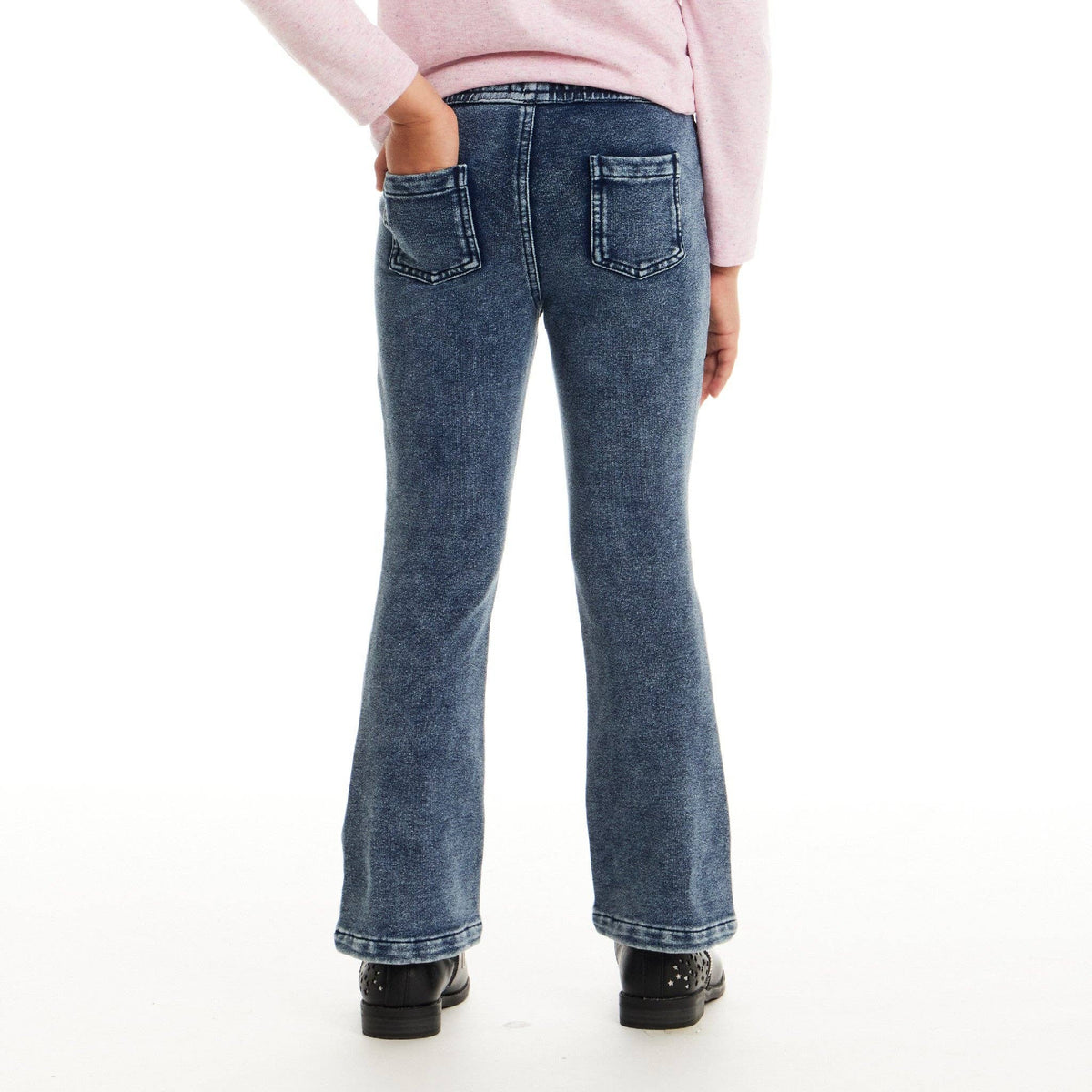 Andy & Evan Kids Knit Denim Pant | Mid Wash
