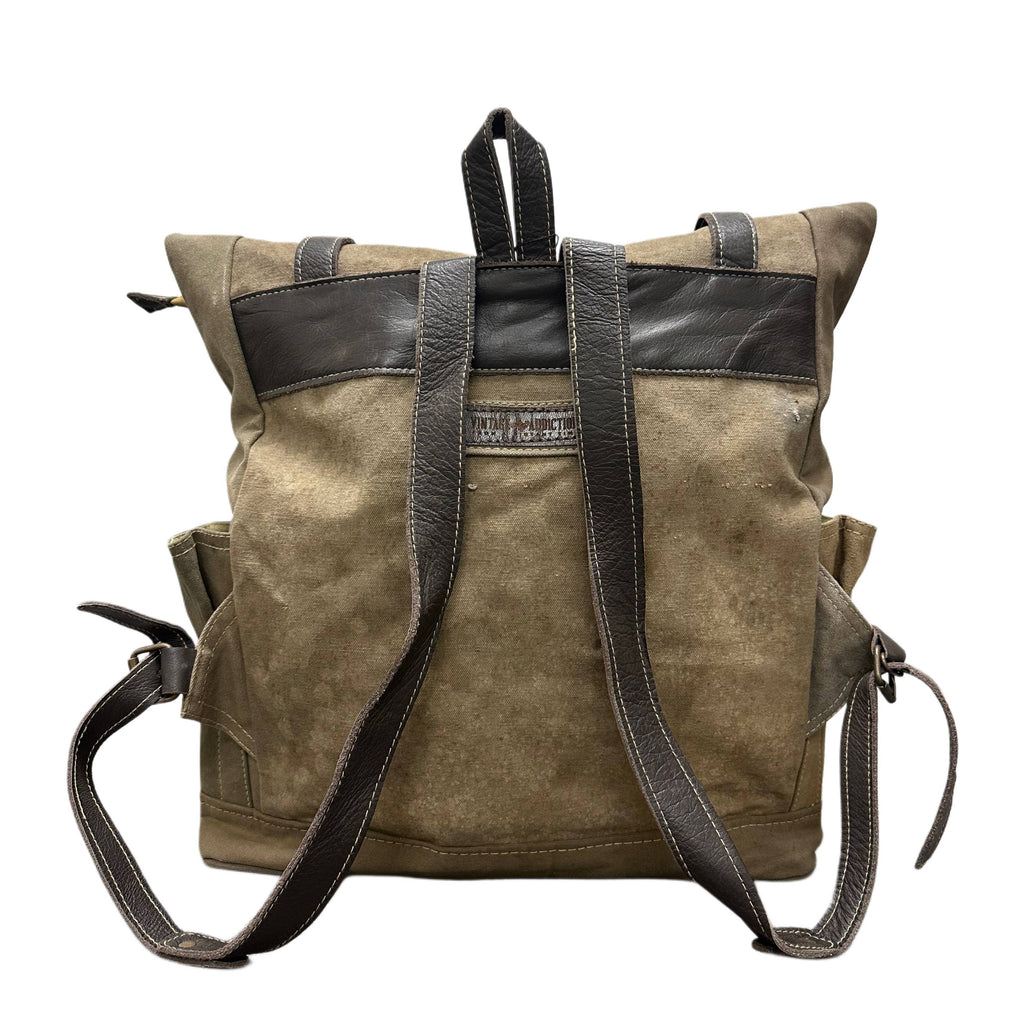 Large Recycled Military Tent Backpack