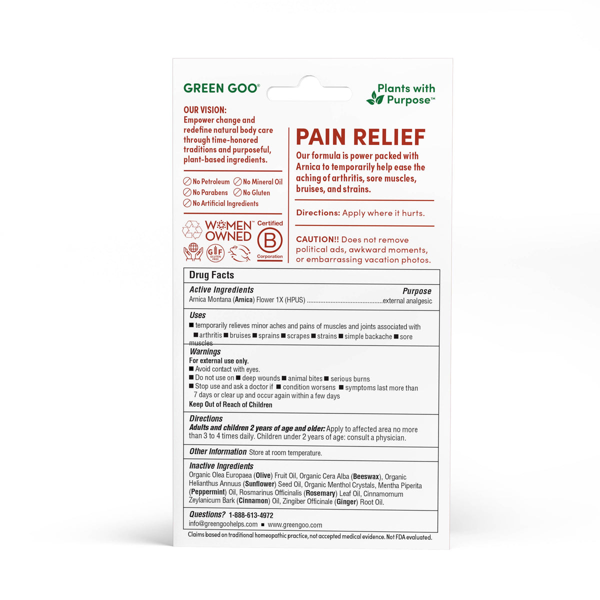 Green Goo by Spry Life Pain Relief Salve
