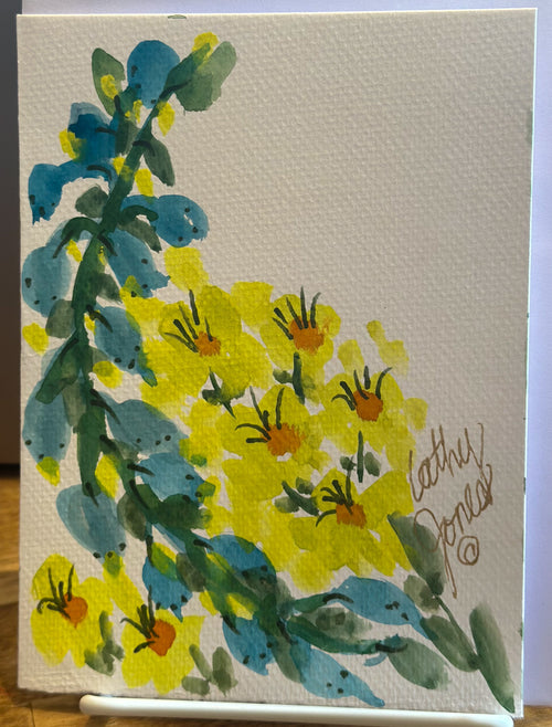 Cathy Jones Notecards Hand-Painted Watercolor Flowers