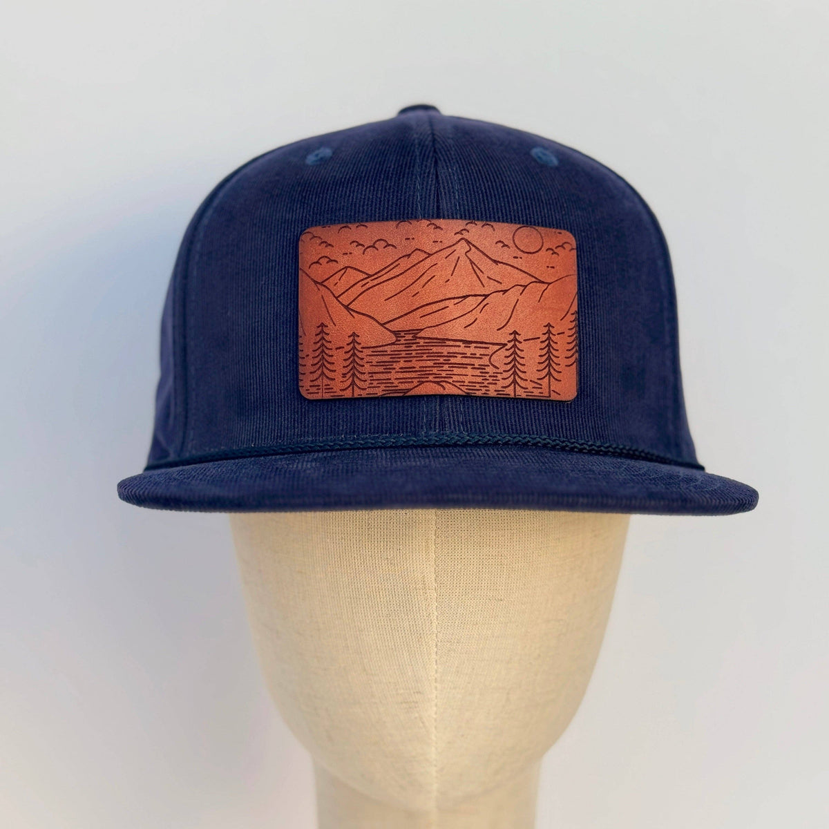 The Lonely Pine Rivers & Ridges | mountain scape leather patch hat