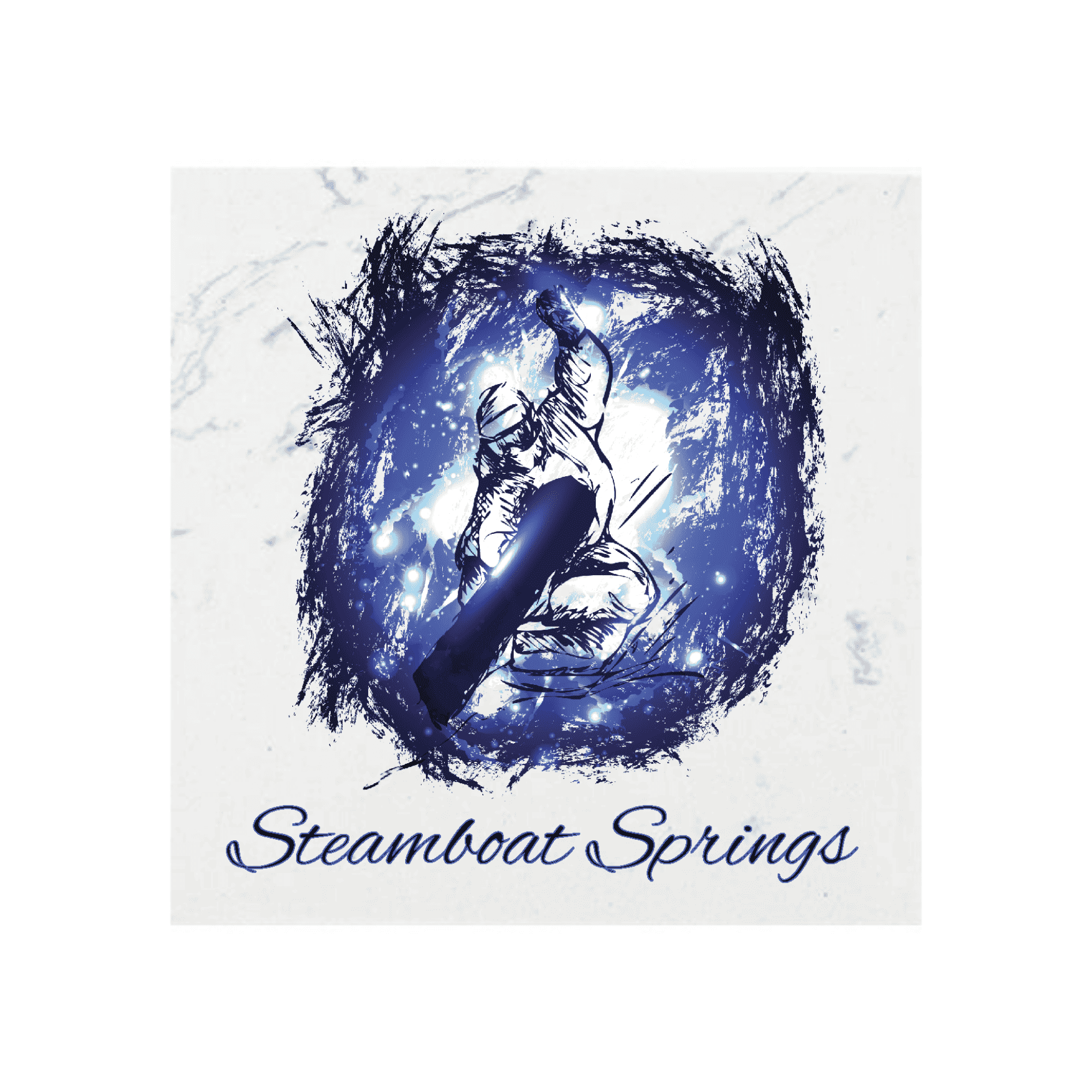 Mountain and Company Ceramic Coasters Steamboat Snowboarder