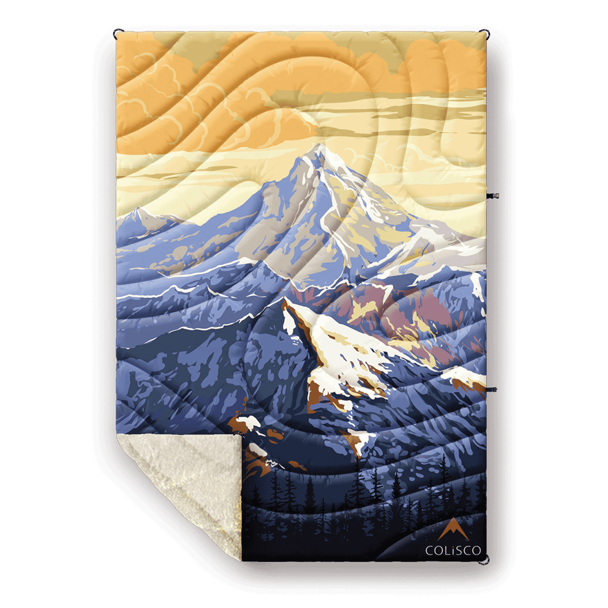 Colisco Eco-Performance Blanket Large (52’’ x 75’’) Sherpa Snowy Peaks