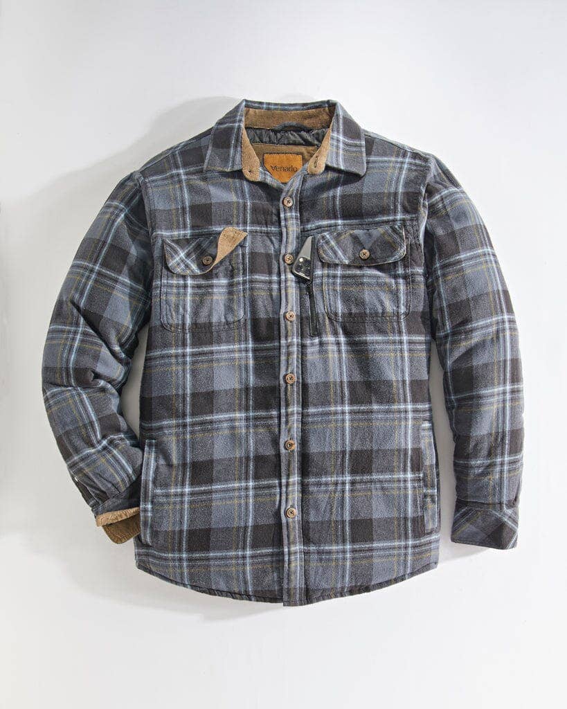 Venado Quilt Lined Brushed Flannel Shirt Jacket