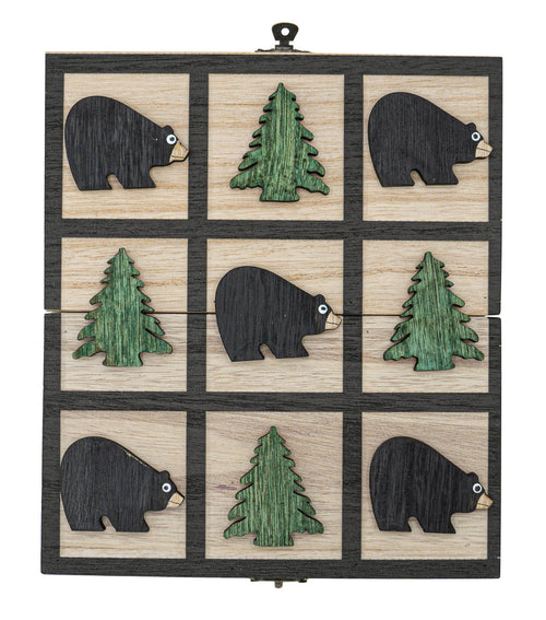 Travel Tic-Tac-Toe Set Black Bear