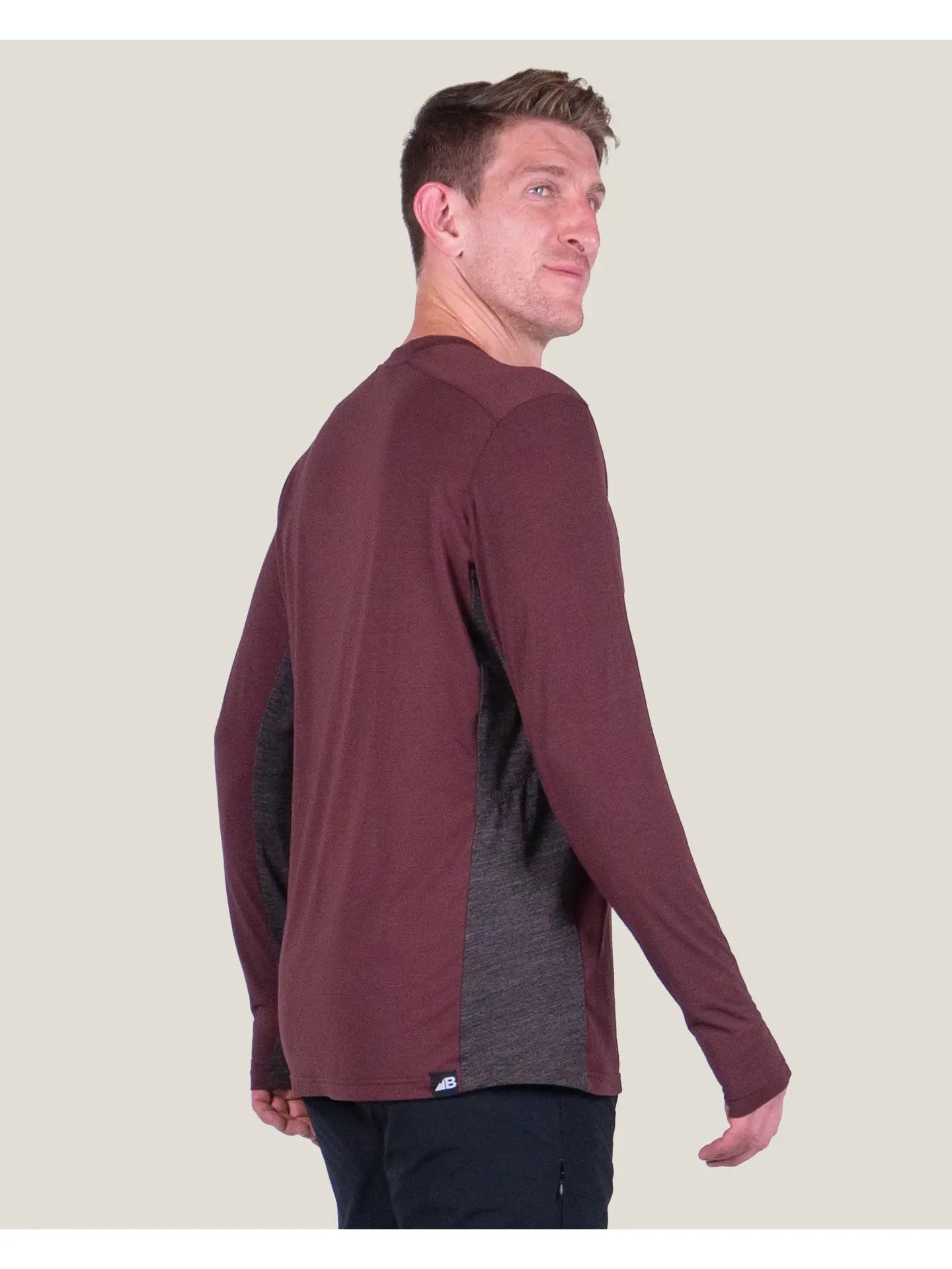 Men's Dyer Tek Long Sleeve Maroon